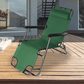 Katlanır Şezlong Sandalye 153x60x75 cm Yeşil